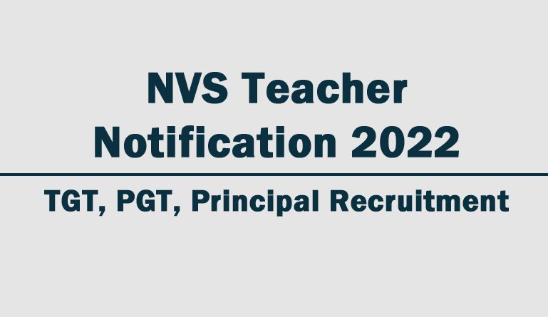 How to apply for NVS Teacher Recruitment 2022?