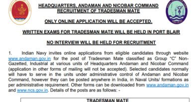 Indian Navy Tradesman Recruitment