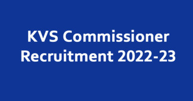 KVS Commissioner Recruitment
