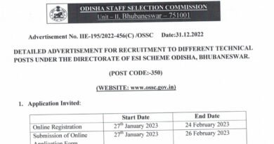 OSSC Recruitment 2023 Notification