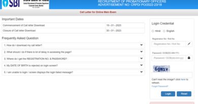 SBI PO Mains Admit Card 2022