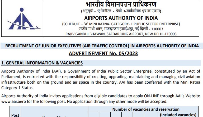 AAI Recruitment 2023