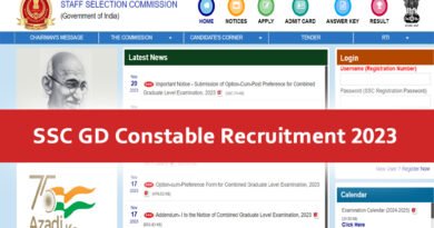 SSC GD Constable Recruitment 2023