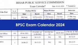 BPSC Exam Calendar 2024 Out, Check Eligibility And Apply