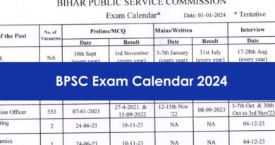 BPSC Exam Calendar 2024