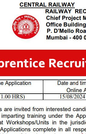 RRC CR Apprentice Recruitment 2024