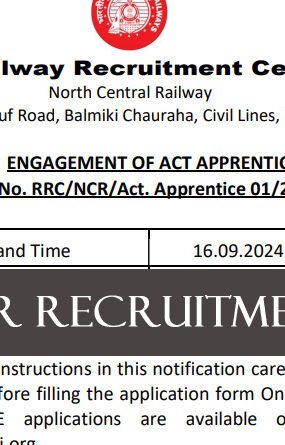 RRC NCR Recruitment 2024