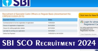 SBI SCO Recruitment 2024