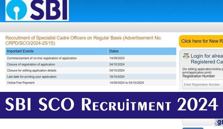 SBI SCO Recruitment 2024