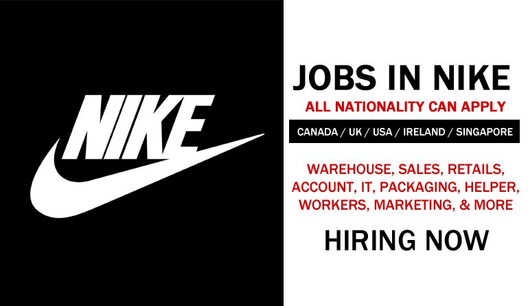 Nike Hiring 2025: Jobs in Canada, UK, USA, Ireland & Singapore