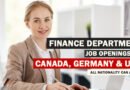 Finance Department Job Openings