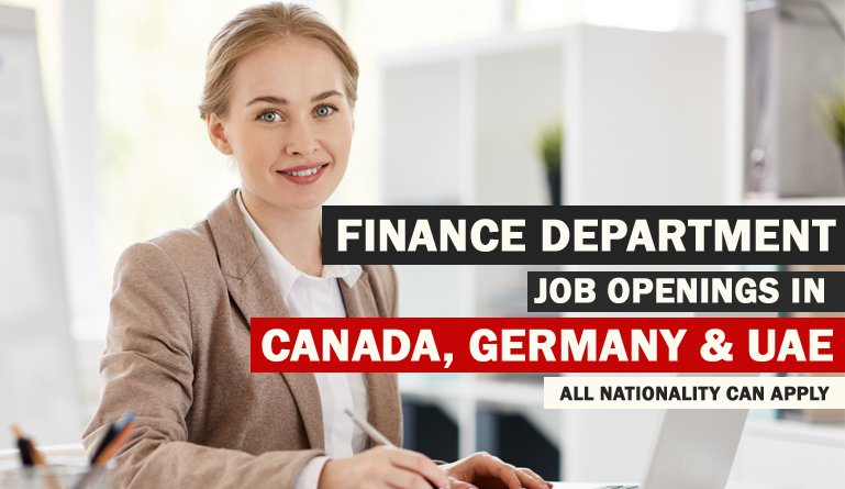 Finance Department Job Openings